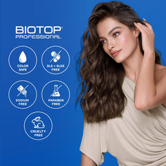 Biotop Professional 04 label highlights paraben-free, SLS-free, SLES-free formula.