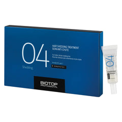 Biotop Professional 04 packaging shows paraben-free, cruelty-free hair shedding care.