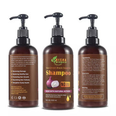Bisha Herbals shampoo bottle with black seed oil highlights strength and resilience