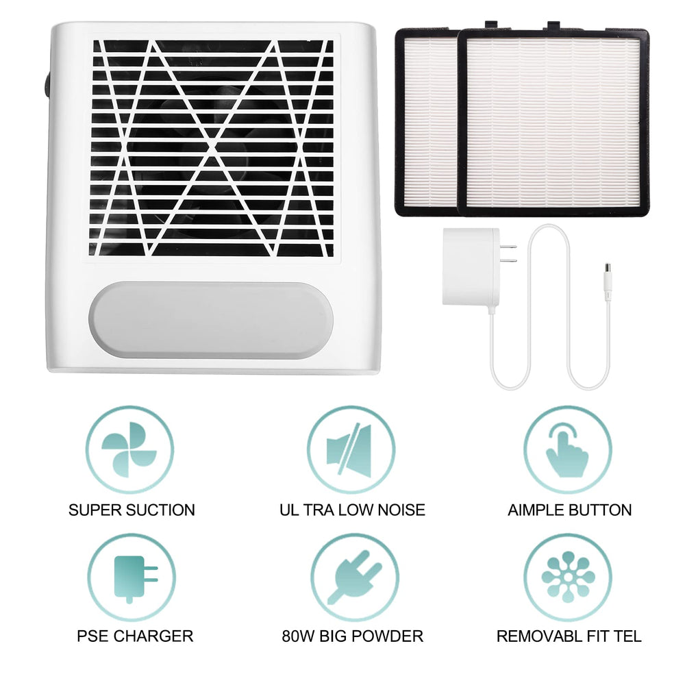 Biutee Nail Dust Collector with reusable filters helps minimize waste and maintenance.