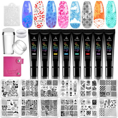 Biutee nail stamping plates 12pc set for durable patterns.