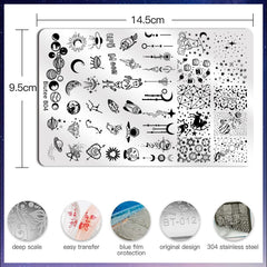 Biutee nail stamping plates featuring flower pattern for elegant nails