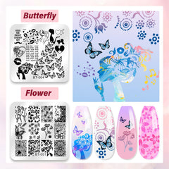 Biutee stamping polish set of 8 colors for versatile designs.