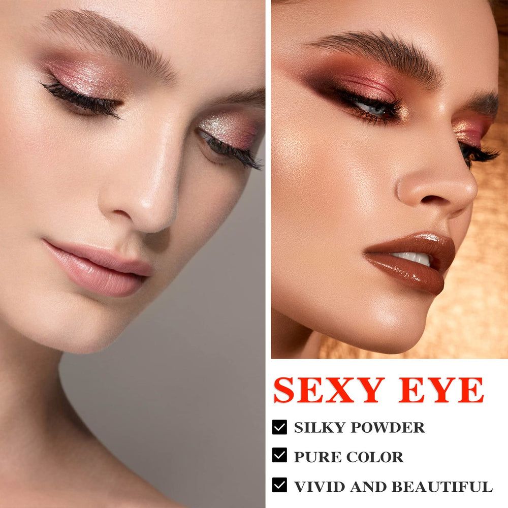 Close-up of texture from BKPPLZP palette with glitter and matte finishes