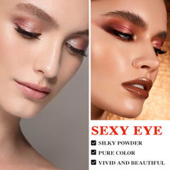 Close-up of texture from BKPPLZP palette with glitter and matte finishes