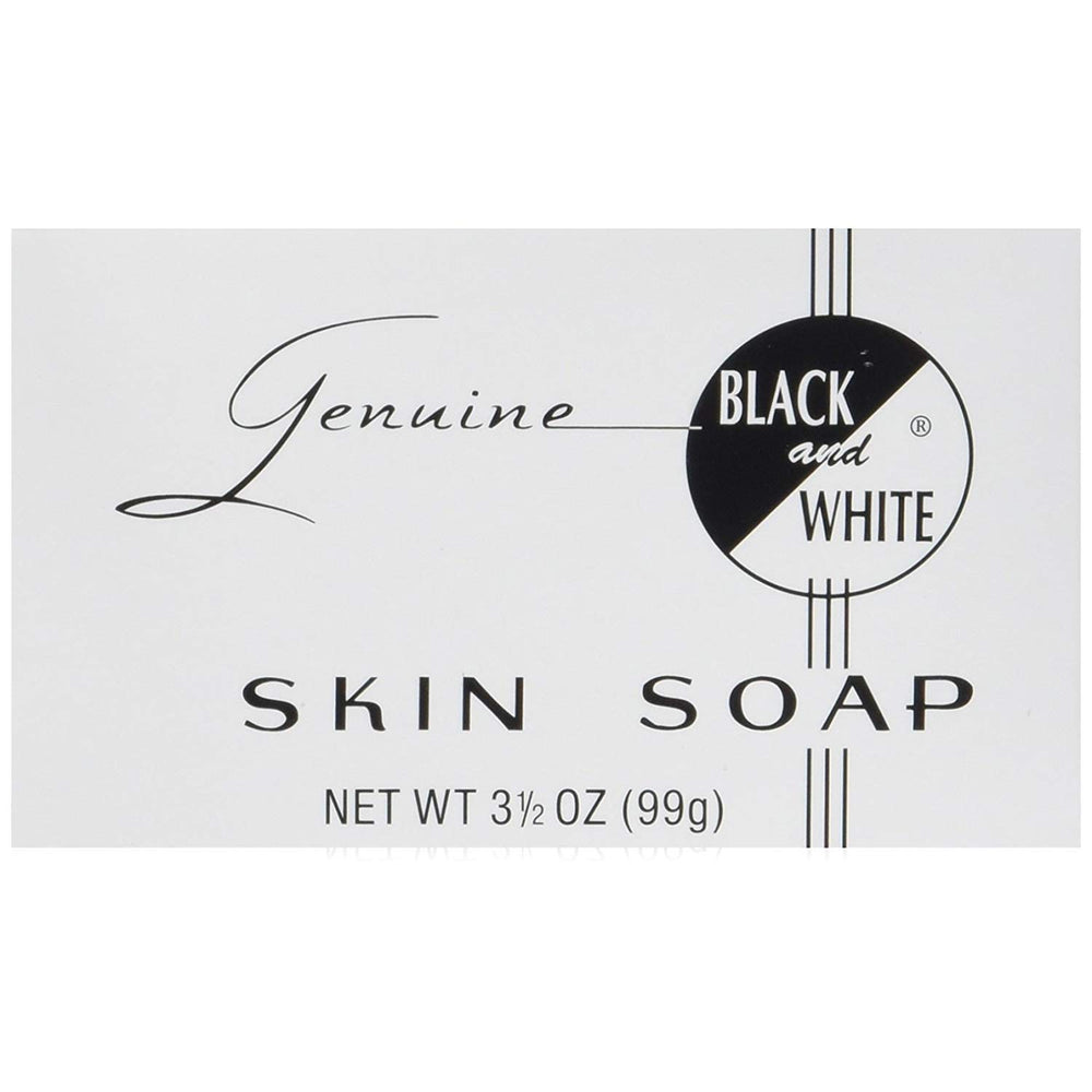 Black and White skin soap bar in pack of six for gentle cleansing.