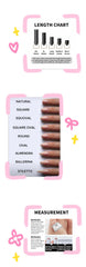 Black Double Pink Cat Eye Nails include 10 sizes for a secure fit.