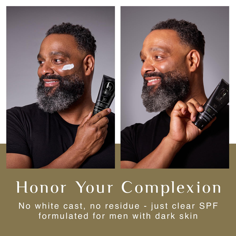 Black Girl Sunscreen clear-formula closeup; no residue on skin.