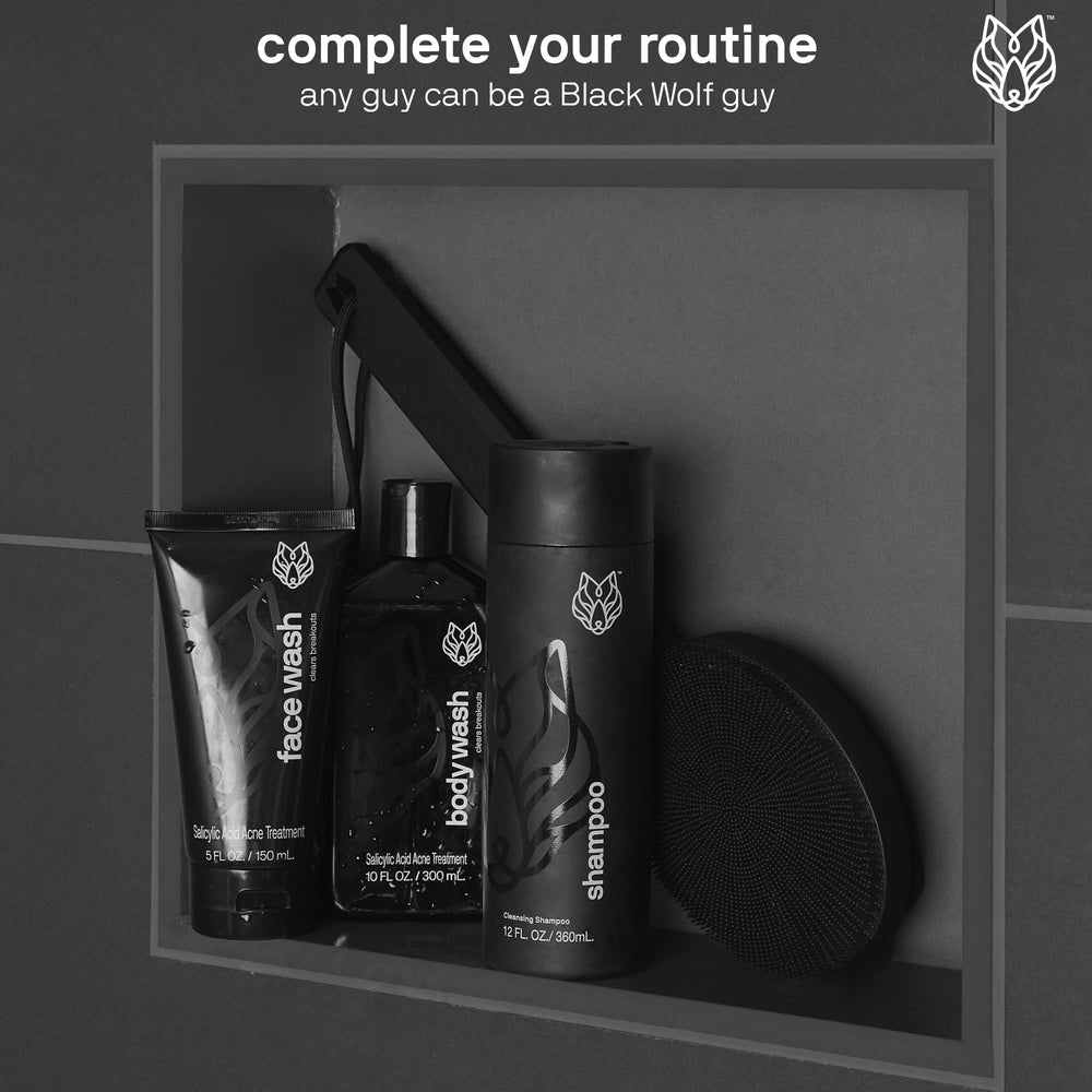 Gift set box with two Black Wolf charcoal cleansers