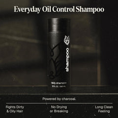 Black Wolf oil-control shampoo lather demonstrating cleansing power