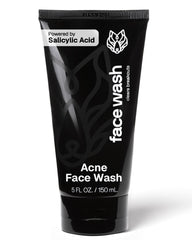 Black Wolf Salicylic Acid Face Wash bottle for oily skin, deep cleansing and pore care.