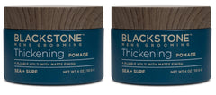 Blackstone thickening pomade jar close-up showing texture for natural matte finish.