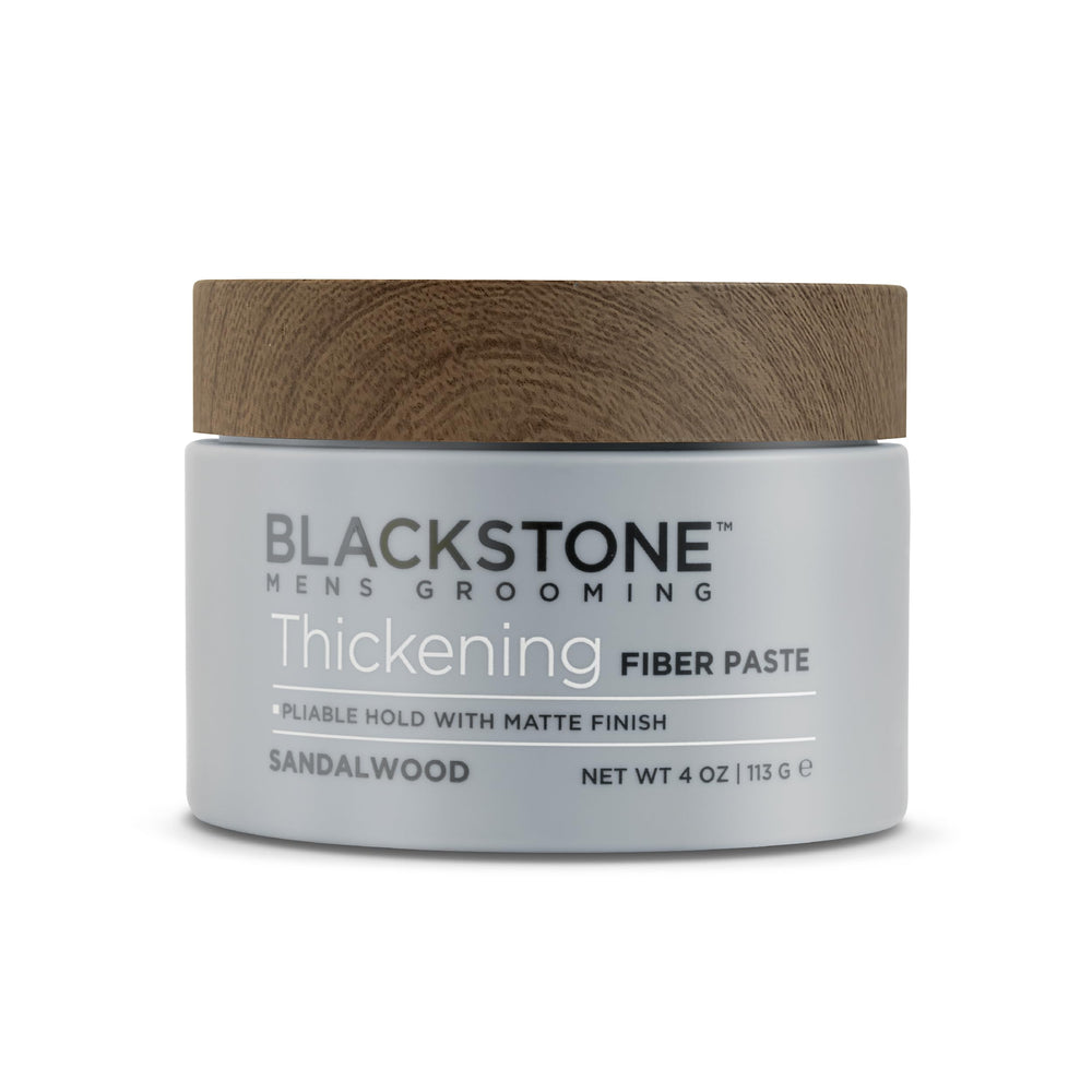Blackstone matte finish seen on styled hair without shine