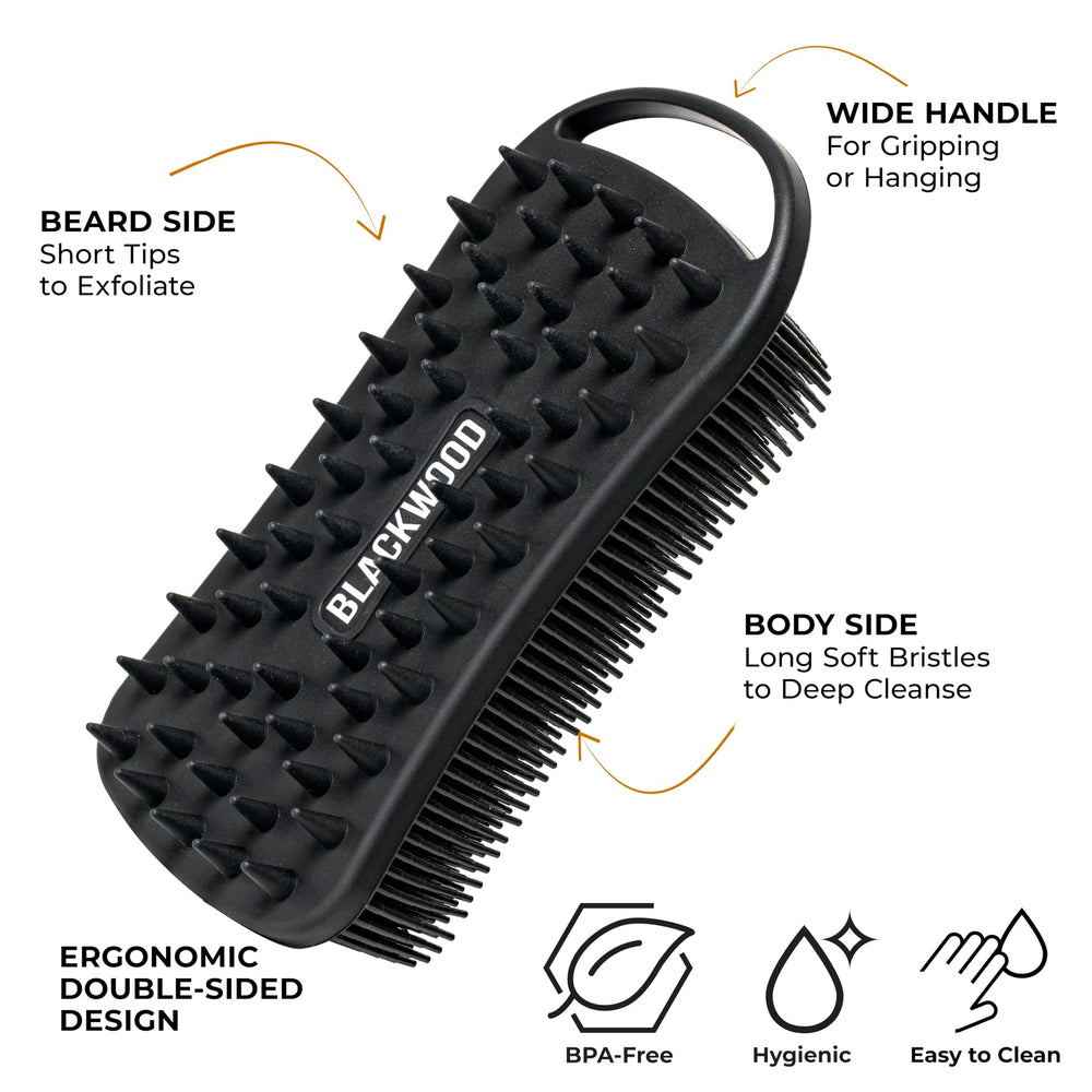 Blackwood For Men body-side bristles provide gentle lather and extended product use