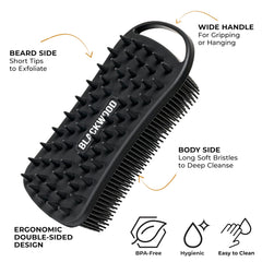 Blackwood For Men body-side bristles provide gentle lather and extended product use