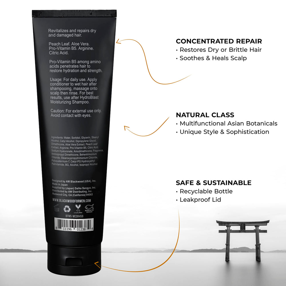 HydroBlast label close-up highlighting vegan and sulfate-free formula