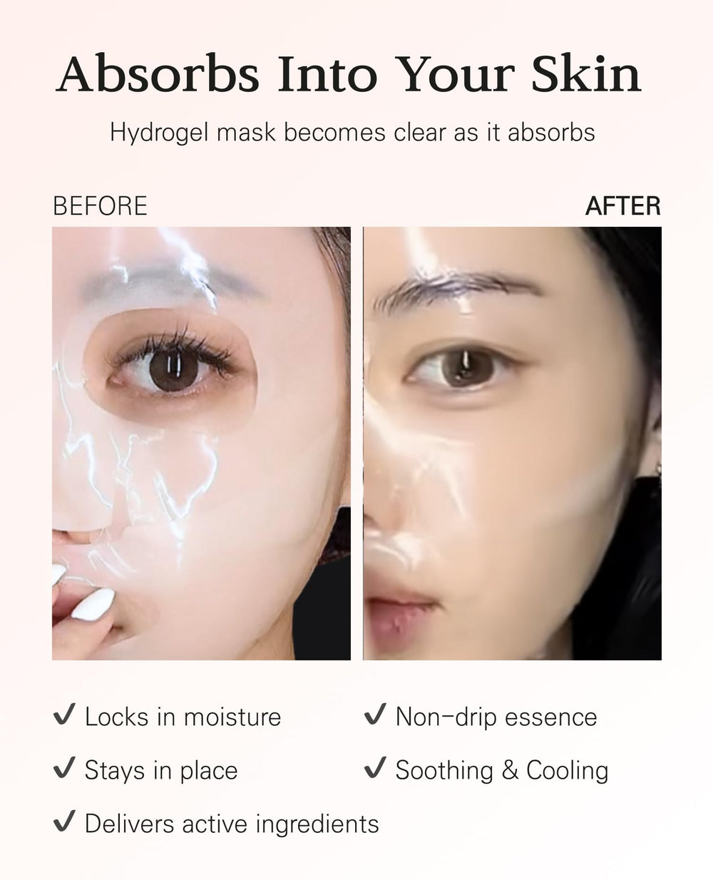 BLANC DUBU Nuborn Cell Hydrogel Mask glow after use for radiant skin.