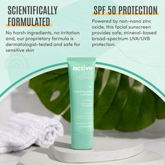 BLDG ACTIVE sensitive skin friendly formula text highlights irritation-free use.