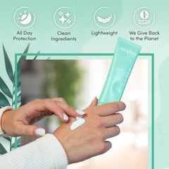 BLDG ACTIVE SPF 50 compact tube demonstrates easy daily application.