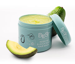 BLEST Professional Hair Care Mask bottle pour for easy application and conditioning benefits
