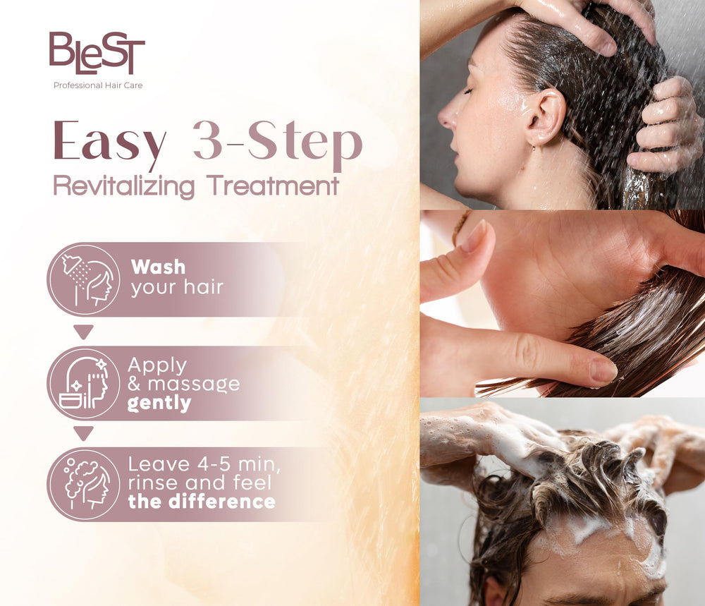 Pouring BLEST mask for immediate hydration during treatment.