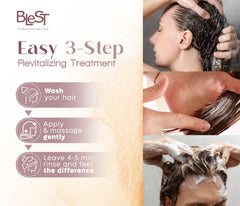 Pouring BLEST mask for immediate hydration during treatment.