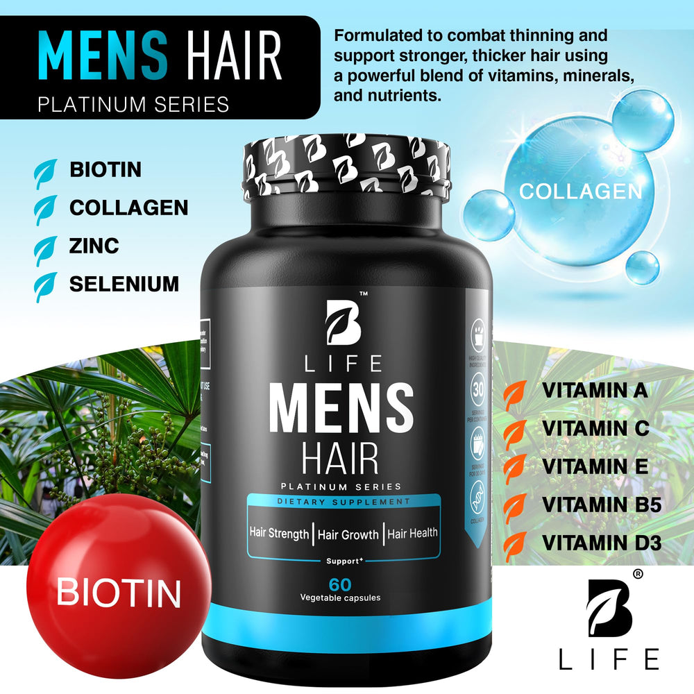 BLife Man profile with healthy hair suggesting a fuller look.