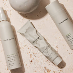 Blind Barber B3 toner bottle packaging highlights paraben-free, sulfate-free formula.