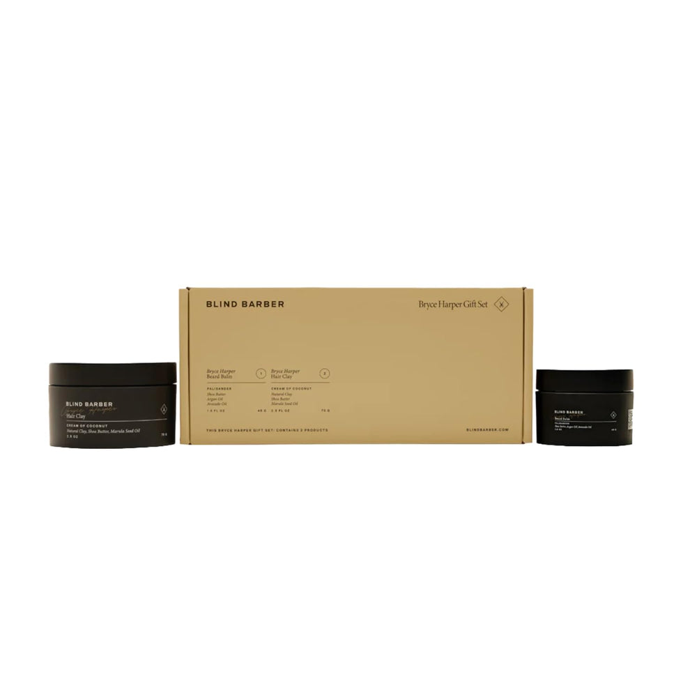 Blind Barber Bryce Harper gift set packaging, ideal for gifting