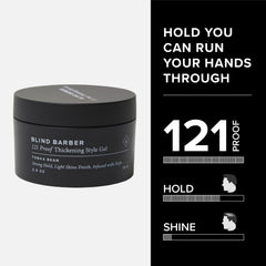 Blind Barber 121 Proof sulfate-free label indicating gentle cleansing