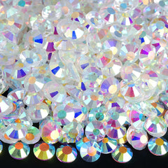 Crystal round glass rhinestones in SS10 shine on clothing and accessories
