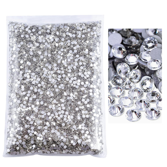 BLINGINBOX flatback rhinestones crystal SS30 for crafts and nail art, glue-on sparkle.