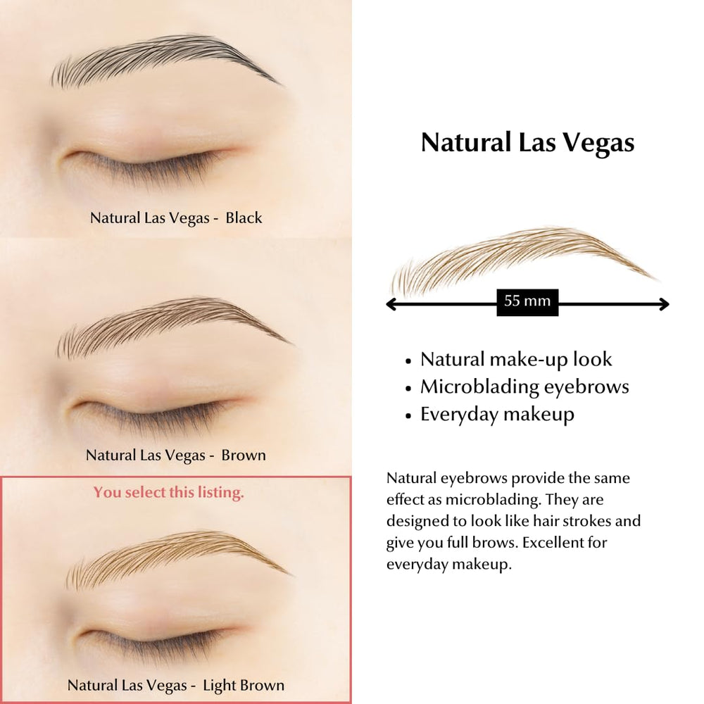 Bliss and Beyond USA application demonstration shows peel-and-place eyebrow stickers