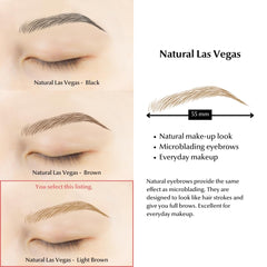 Bliss and Beyond USA application demonstration shows peel-and-place eyebrow stickers