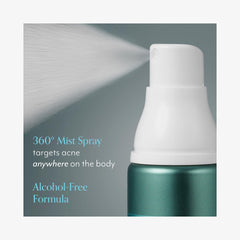 Bliss Clear Genius targeting back and chest with easy spray application.