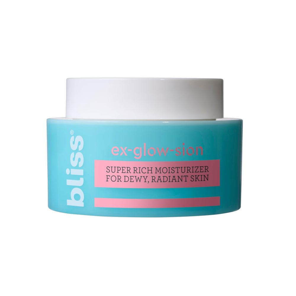 Bliss Ex-glow-sion shea butter enriched formula detail.