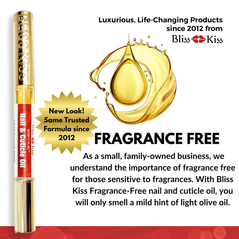Bliss Kiss Made in USA badge beside clearly labeled packaging.