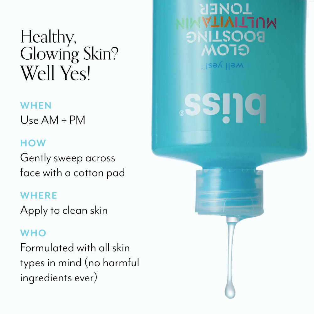 Bliss Well Yes Toner used in morning skincare routine