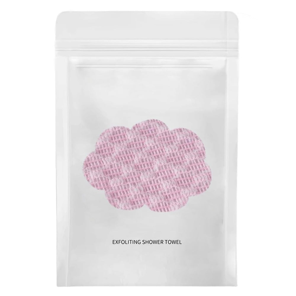 Blissal exfoliating towel front view with dual-surface cleansing for body and face.