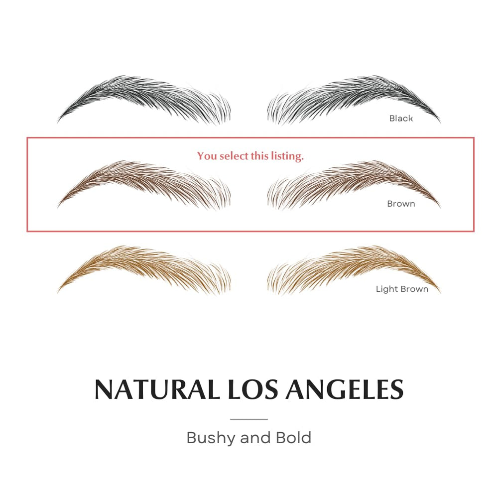 Bliss and Beyond USA real hair stroke eyebrows closeup demonstrating natural shading and easy adhesion