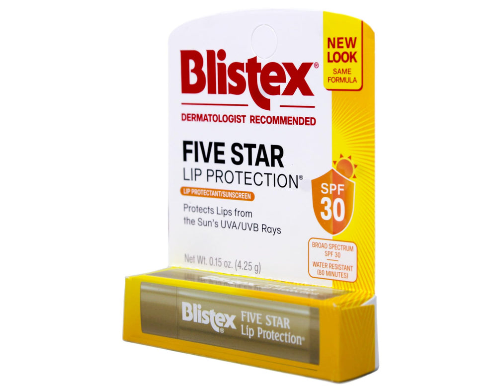 Blistex Five Star SPF30 pack highlights value for families seeking lasting lip care.