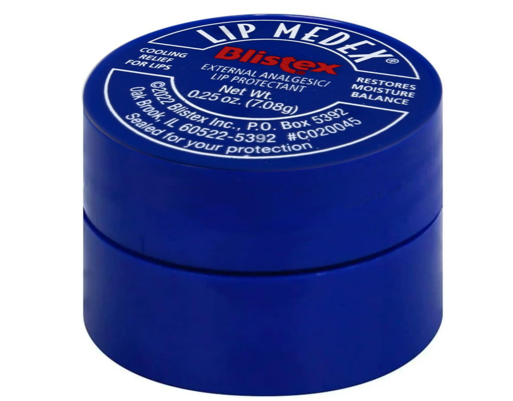 Compact Lip Medex packaging ideal for travel and on-the-go use.
