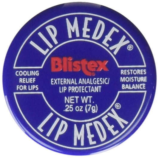 Blistex Lip Medex front-view pack of six tubes offering cooling relief.