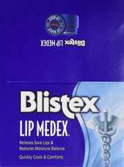 Ingredients highlight petrolatum and cocoa butter for moisture in Blistex Lip Medex