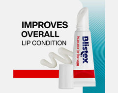 Blistex Lip Ointment packaging illustration emphasizes convenient eleven-tube pack.