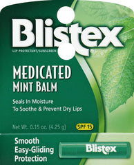Blistex Medicated Mint Balm SPF 15 pack of 9 tubes, convenient lip care everywhere.