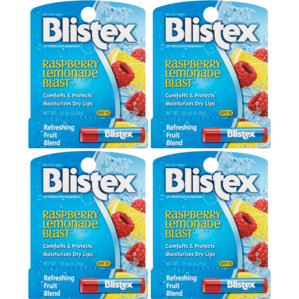 Close-up of Blistex Raspberry Lemonade Blast balm texture for smooth lips