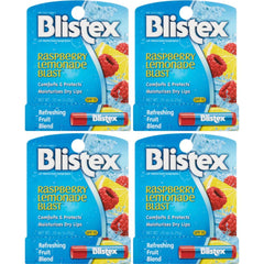 Close-up of Blistex Raspberry Lemonade Blast balm texture for smooth lips