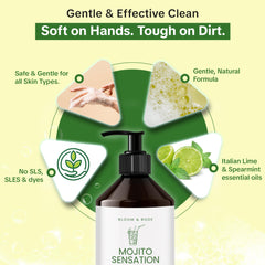 Mojito Sensation bottle on a sink ready for daily use.