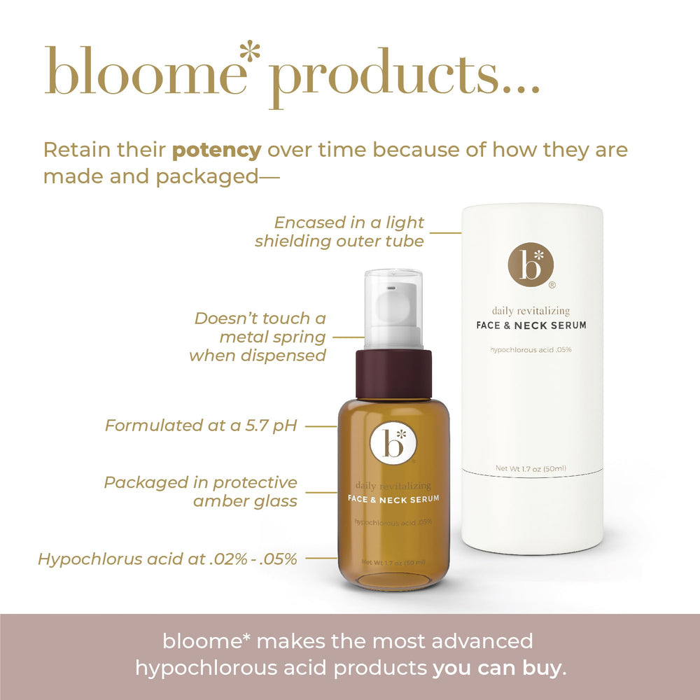 Bloome serum on skin demonstrates calm, hydrated glow